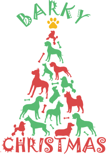 Dog Christmas Tree PNG
