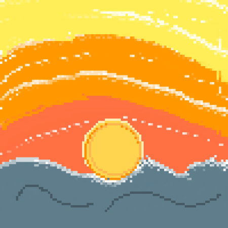 Aesthetic Theme Sunset PNG