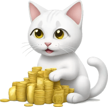 Cat With Money PNG
