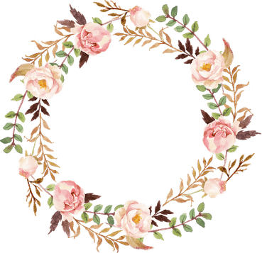 Pink Flower Circle PNG