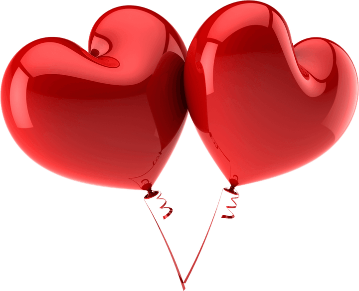 Red Heart Balloon PNG