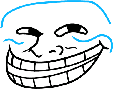 Troll Face Laser Eyes PNG