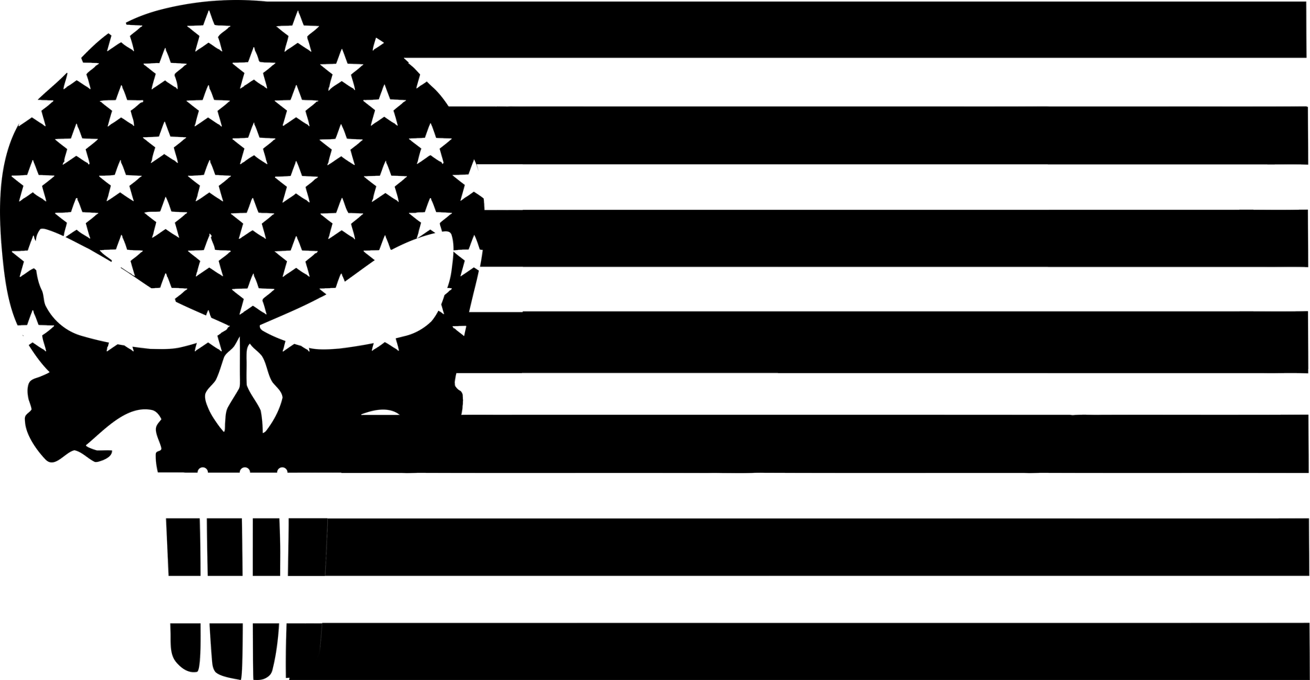 American Flag Black And White PNG