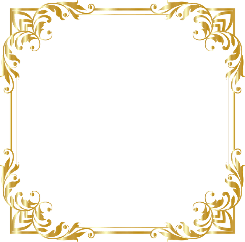 Gold Corner Border PNG
