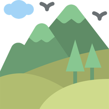 Mountain With Tree PNG