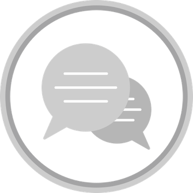 Grey Text Bubble PNG