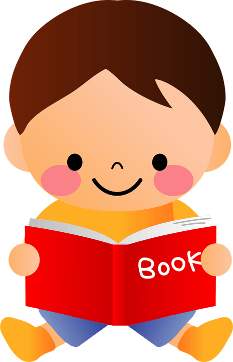 Children Reading Book PNG