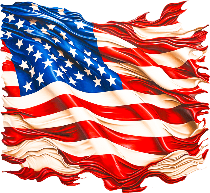 Ripped American Flag PNG
