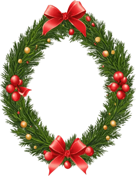 Christmas Wreath Border PNG