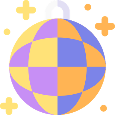 Cartoon Disco Ball PNG