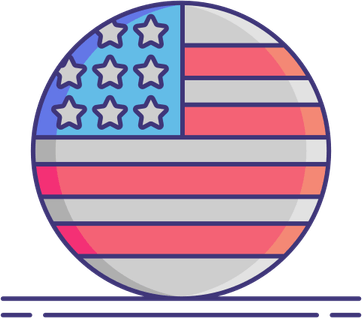 American Flag Circle PNG