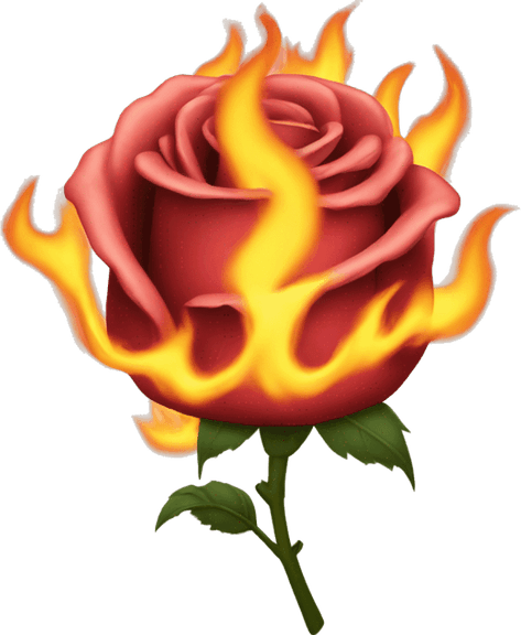 Burning Rose PNG