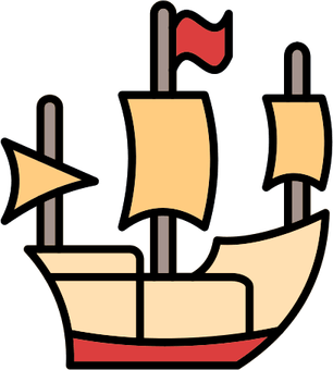 Pirate Ship Outline PNG