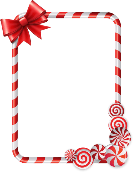 Candy Cane Border PNG