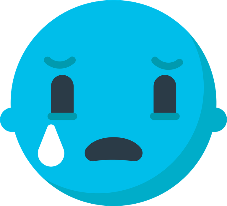 Crying Blue Emoji PNG