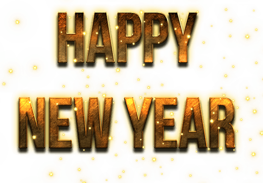 Happy New Year Word PNG