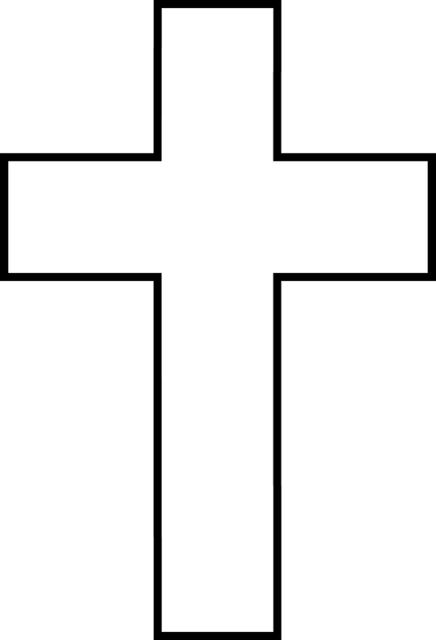 Black And White Cross PNG
