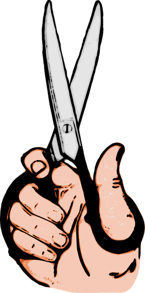 Hand With Scissors PNG
