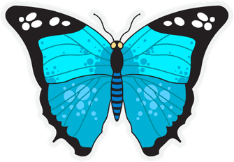 Blue Butterfly Aesthetic PNG