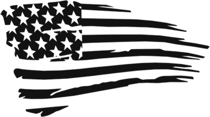 American Flag Black And White PNG