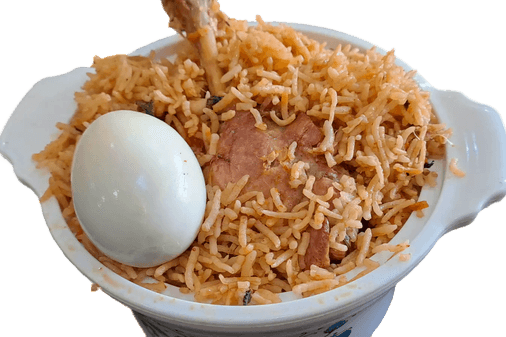 Chicken Biryani With Egg PNG