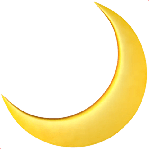 Crescent Moon Emoji PNG