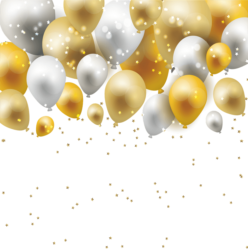 Gold Balloons PNG