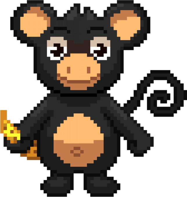 Pixel Banana PNG