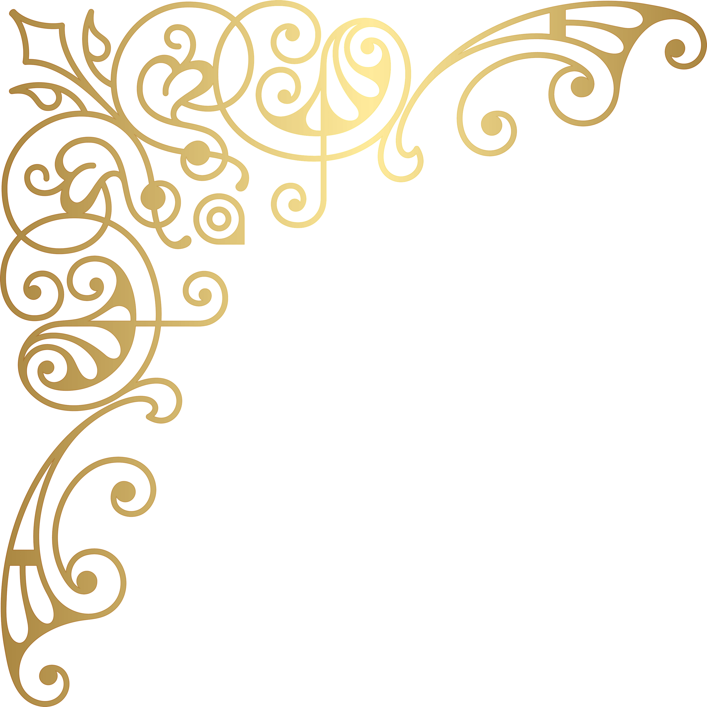 Gold Swirl PNG