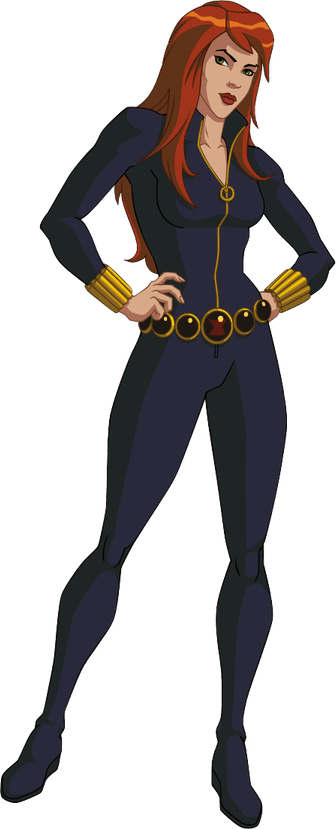 Fornite Black Widow Outfit PNG