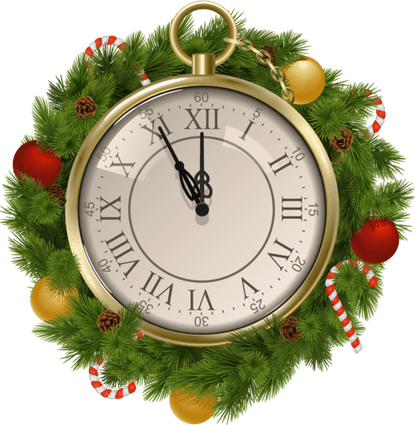 New Year Clock PNG