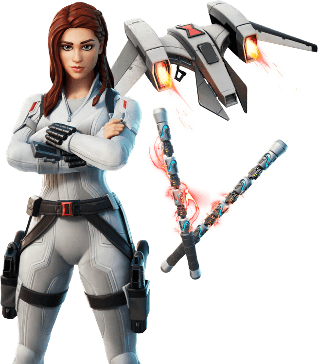 Fornite Black Widow Outfit PNG