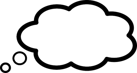 White Thought Bubble PNG