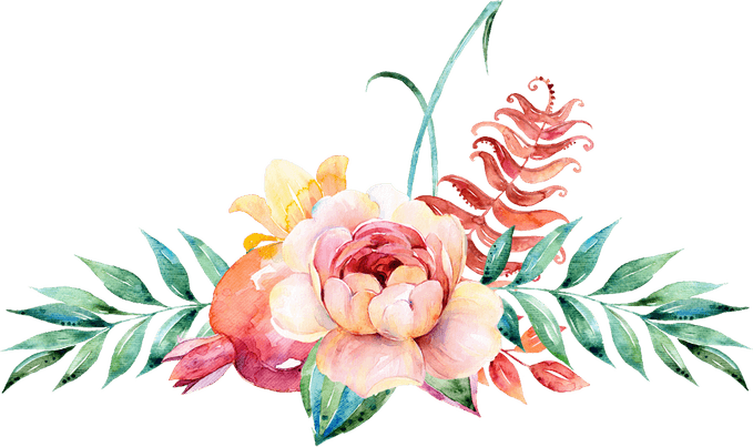 Watercolor Leaves Border PNG