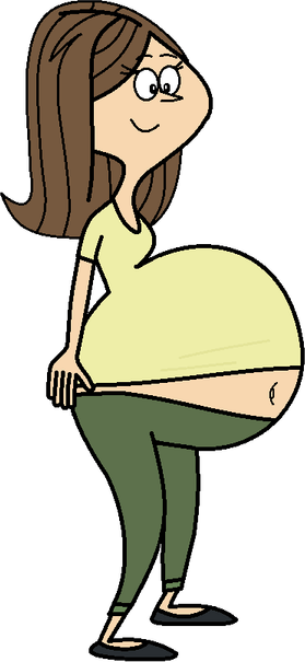 Pregnant Woman Cartoon PNG