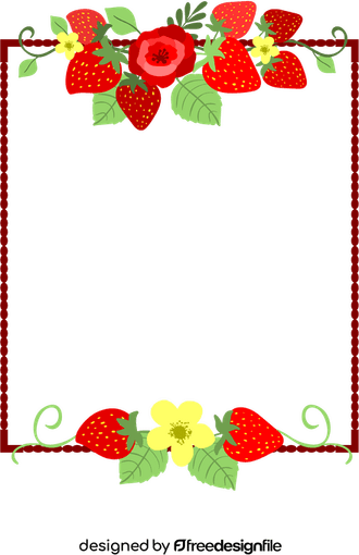 Strawberry Border PNG