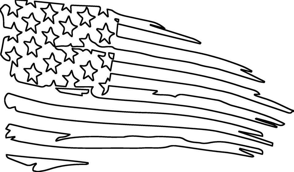 Ripped American Flag PNG