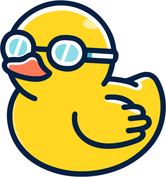 Rubber Duck With Sunglasses PNG