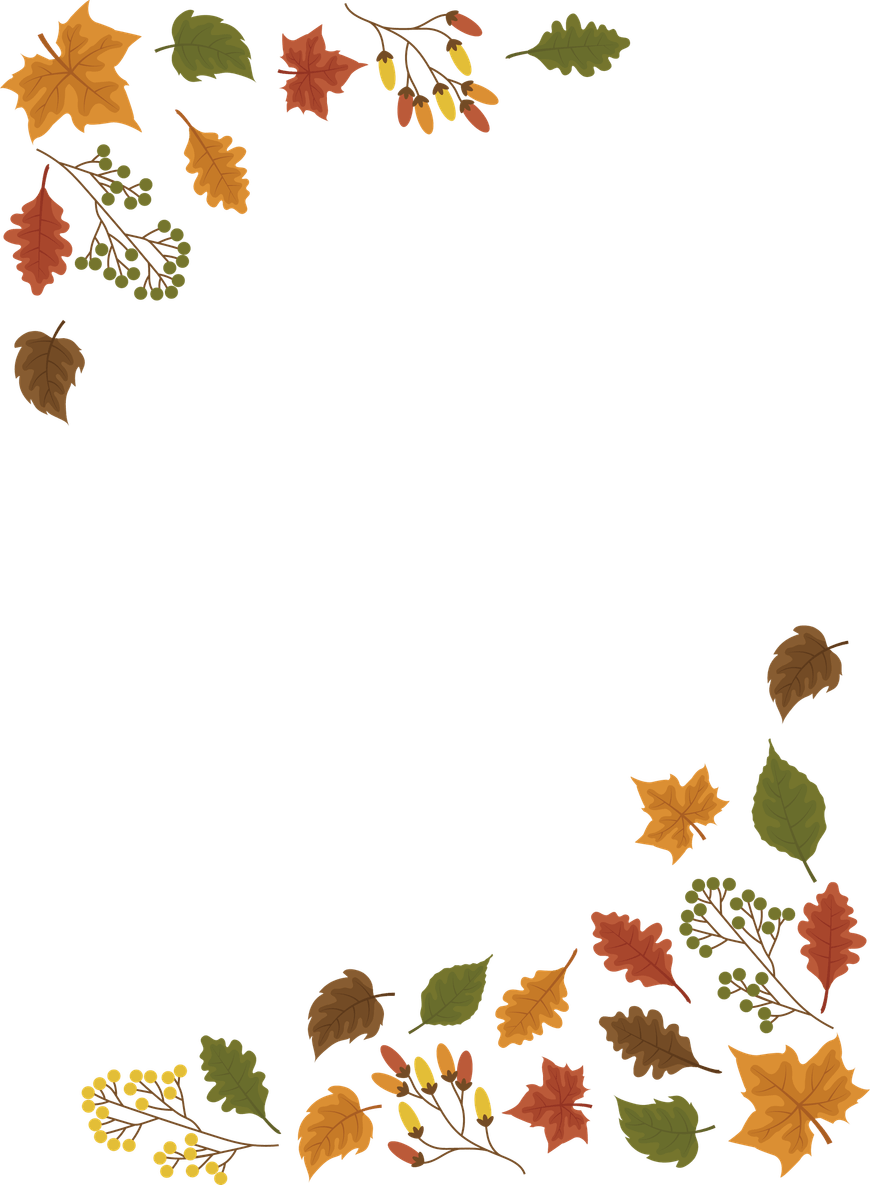 Fall Leaves Border PNG