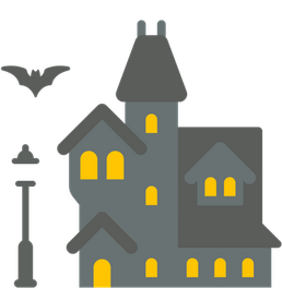 Halloween Village Houses PNG