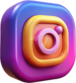 Instagram Logo 3d PNG