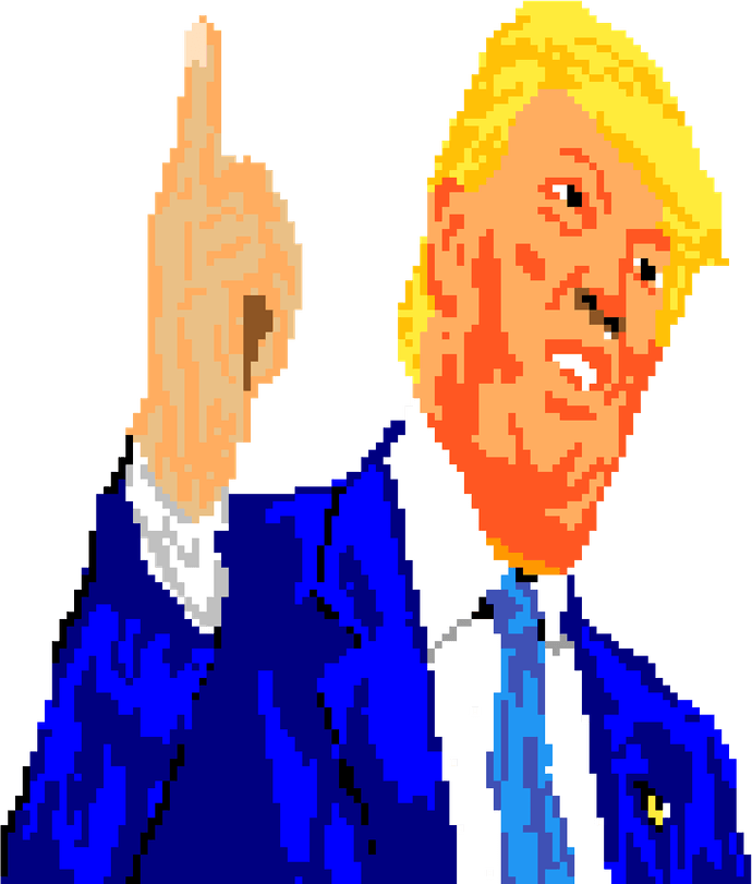 Donald Trump Pixel PNG