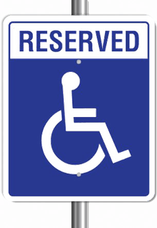 Handicapped Reserved Parking Sign PNG