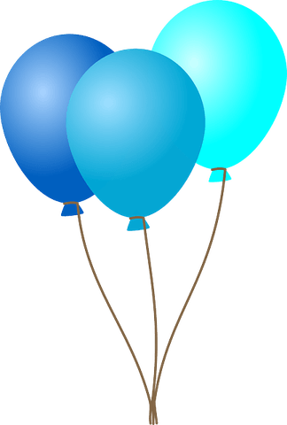 Blue And White Balloon PNG