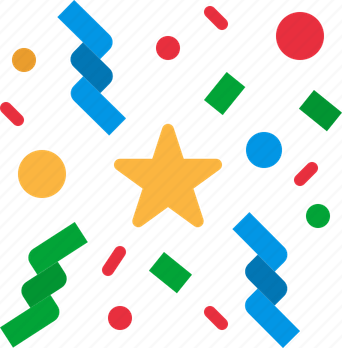 Orange Confetti PNG