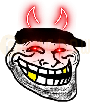 Red Troll Face PNG