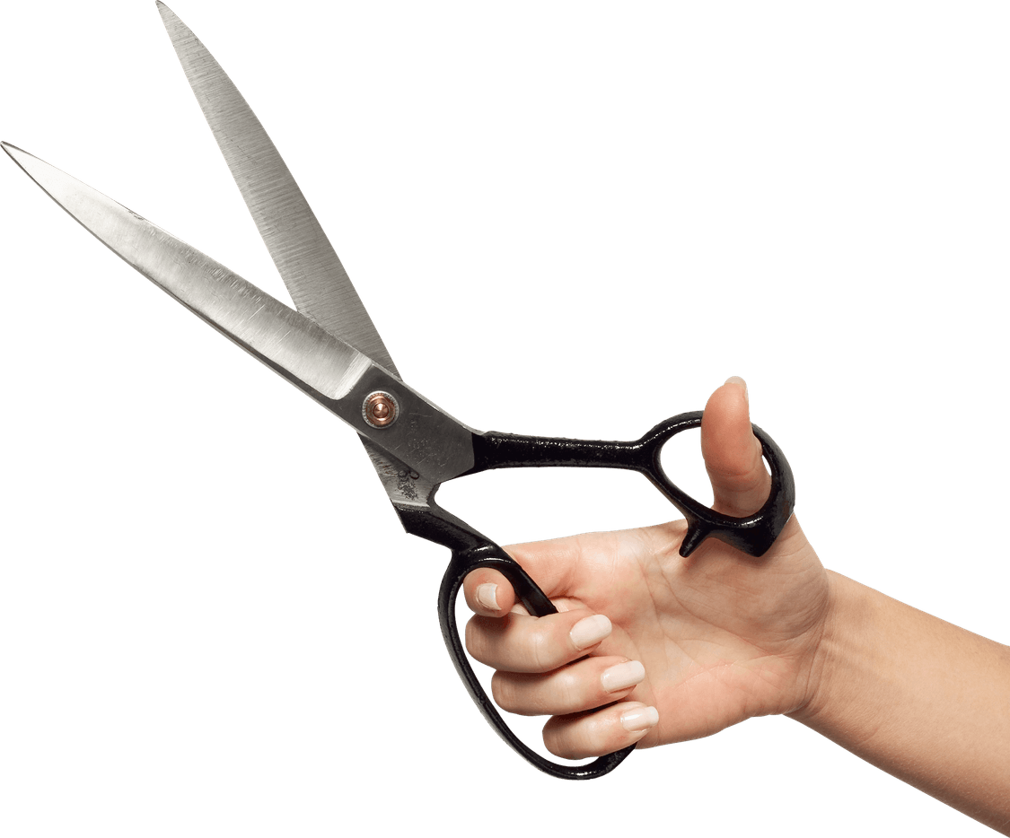 Hand With Scissors PNG