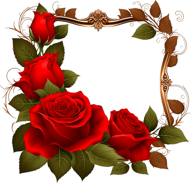 Red Rose Border PNG