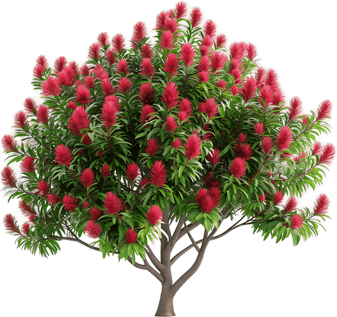 Bottlebrush Tree PNG