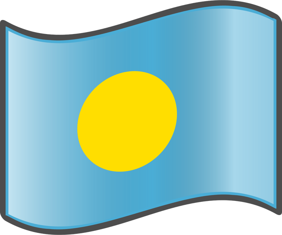 Palau Flag PNG